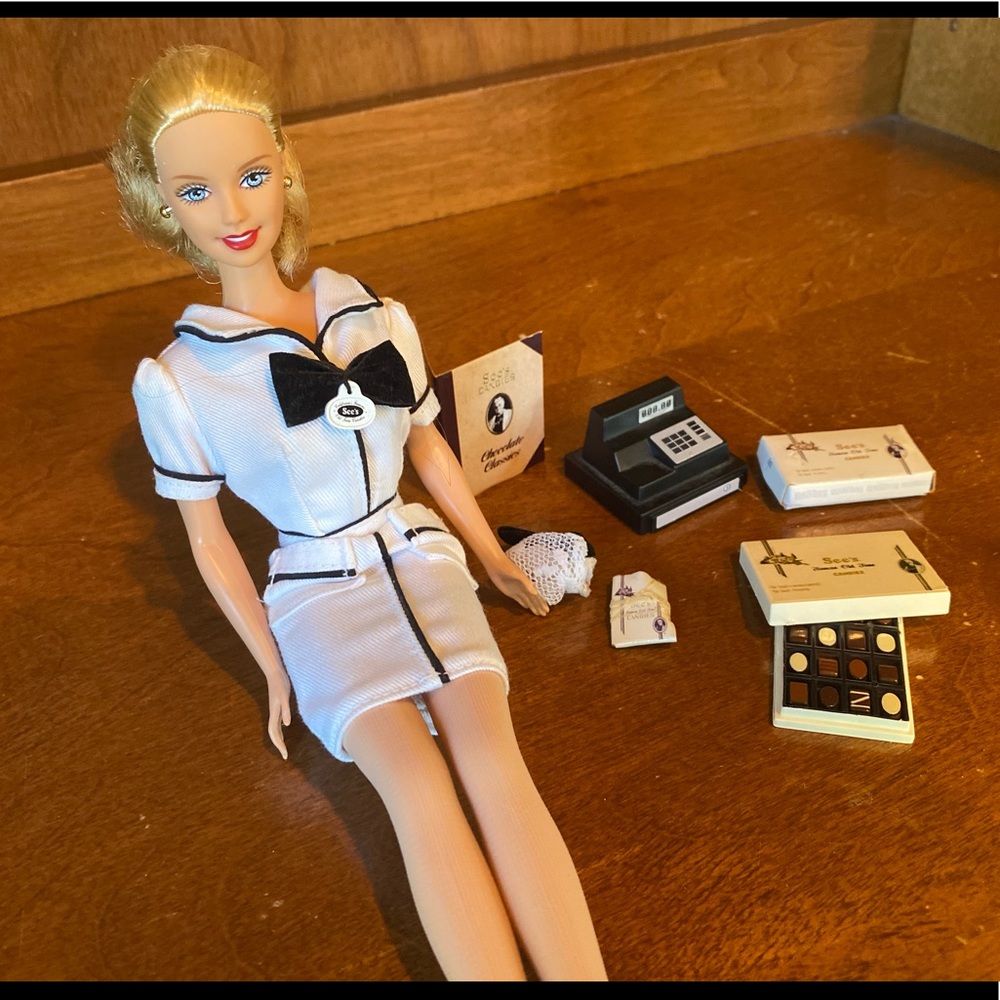 See’s Candy Barbie 🖤🤍🖤